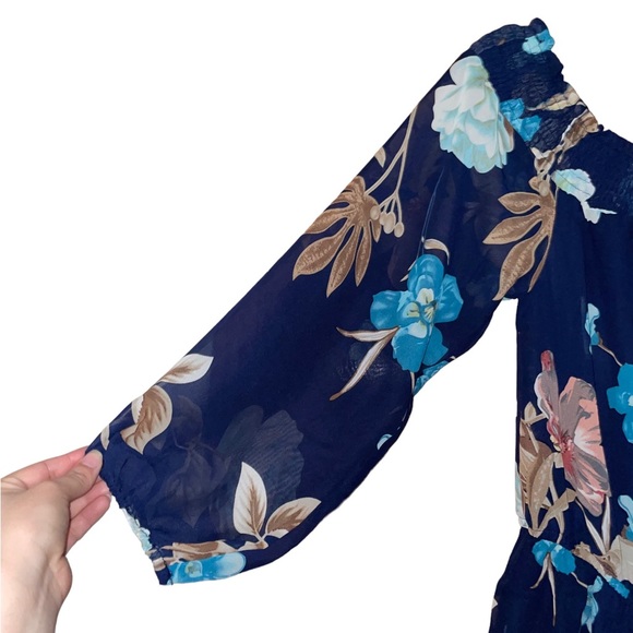 Happy Haleiwa Floral Romper in Navy - Picture 4 of 8